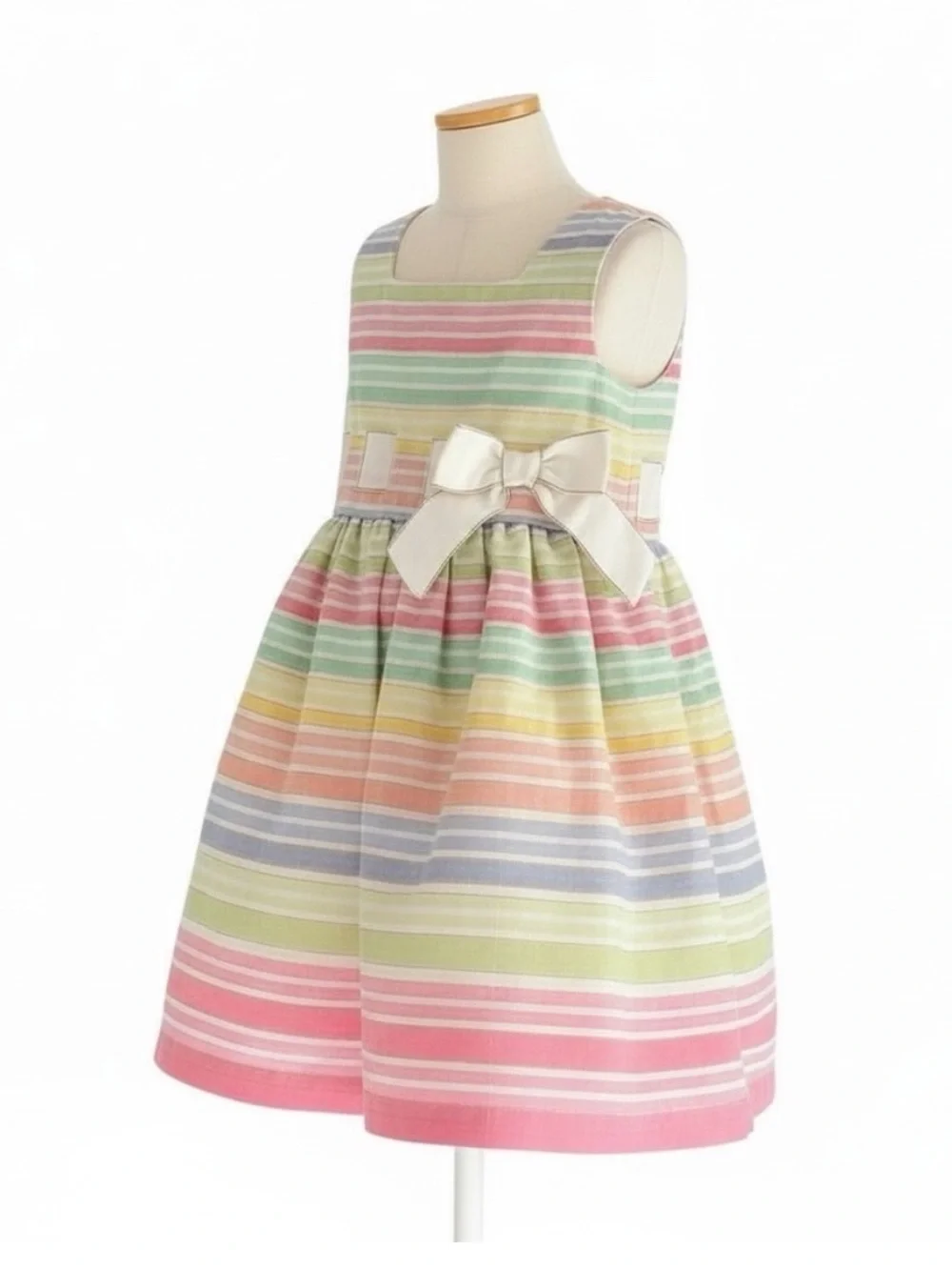NWT Bonnie Jean Pastel Stripe Party Dress – Girls Size 7